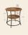 VASAGLE Masuta laterala rotunda, tip noptiera, cu 2 rafturi, cadru de otel, 55x55cm, maro rustic Household NewTrend