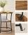 VASAGLE Masuta laterala rotunda, tip noptiera, cu 2 rafturi, cadru de otel, 55x55cm, maro rustic Household NewTrend