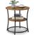 VASAGLE Masuta laterala rotunda, tip noptiera, cu 2 rafturi, cadru de otel, 55x55cm, maro rustic Household NewTrend