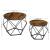 VASAGLE Set de 2 mese de cafea, stil industrial, 50x40cm si 40x36cm, maro rustic si negru Household NewTrend
