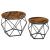 VASAGLE Set de 2 mese de cafea, stil industrial, 50x40cm si 40x36cm, maro rustic si negru Household NewTrend