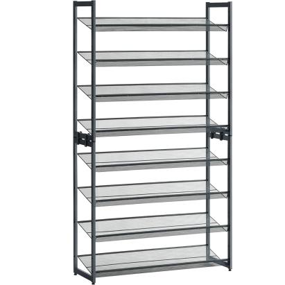 SONGMICS Raft de depozitare pantofi, pe 8 nivele, cu polite reglabile, pentru 32-40 de perechi, 31x92x163cm, gri Household NewTrend