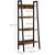 VASAGLE Biblioteca tip scara, cadru otel cu 4 polite din MDF, stil industrial, 56x34x138cm, maro rustic si negru Household NewTrend