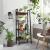 VASAGLE Biblioteca tip scara, cadru otel cu 4 polite din MDF, stil industrial, 56x34x138cm, maro rustic si negru Household NewTrend