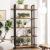 VASAGLE Biblioteca cu 5 rafturi, cadru din otel si rafturi din PAL, 105x34x178cm, maro rustic si negru Household NewTrend