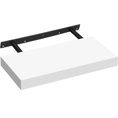 VASAGLE Raft de perete suspendat plutitor, MDF, sistem montare inclus, 40x20x4cm, alb Household NewTrend