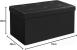 SONGMICS Taburet pliabil cu sezut moale, spatiu de depozitare 80litri, maxim 300kg, 76x38x38cm, negru Household NewTrend