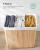 SONGMICS Cos de rufe din bambus, pliabil, cu captuseala detasabila lavabila, 3 compartimente, 150L, 60x40x60cm, natural Household NewTrend