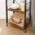 VASAGLE Raft de bucatarie pe roti, carucior de servire cu 3 rafturi, cadru metalic, 40x60x89cm design industrial, maro rustic Household NewTrend