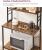 VASAGLE Raft de bucatarie cu spatiu pentru cuptorul cu microunde, 6 rafturi, otel, industrial, 40x80x167cm, maro retro si negru Household NewTrend