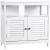 VASAGLE Dulap baie baza lavoar, cu 2 usi, 2 compartimente, alb 60x60x30 cm, alb Household NewTrend