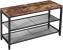 VASAGLE Raft pentru pantofi, cu 2 nivele, metal, 80x30x44cm, stil industrial, maro rustic si negru Household NewTrend