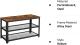 VASAGLE Raft pentru pantofi cu 2 polite, 73x30x45cm, otel, stil industrial, maro rustic si negru Household NewTrend