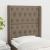 Tăblie de pat cu aripioare gri taupe 83x16x118/128 cm textil GartenMobel Dekor