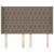 Tăblie de pat cu aripioare, gri taupe, 163x16x118/128cm, textil GartenMobel Dekor