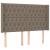 Tăblie de pat cu aripioare, gri taupe, 163x16x118/128cm, textil GartenMobel Dekor