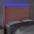 Tăblie de pat cu LED, roz, 147x16x118/128 cm, catifea GartenMobel Dekor