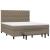 Pat box spring cu saltea, gri taupe, 160x200 cm material textil GartenMobel Dekor