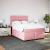 Pat box spring cu saltea, roz, 140x190 cm, catifea GartenMobel Dekor