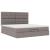 Cadru de pat otoman cu saltea Taupe 160x200cm Material GartenMobel Dekor