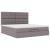 Cadru de pat otoman cu saltea Taupe 160x200cm Material GartenMobel Dekor