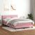 Pat box spring cu saltea, roz, 140x210 cm, catifea GartenMobel Dekor