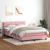 Pat box spring cu saltea, roz, 140x220 cm, catifea GartenMobel Dekor