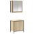 Set mobilier de baie, 2 piese, stejar sonoma, lemn prelucrat GartenMobel Dekor