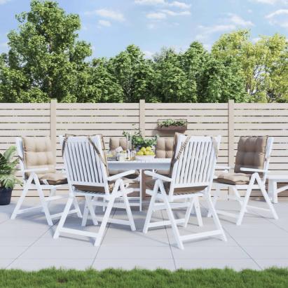 Perne scaun cu spătar mic, 6 buc., gri taupe, textil oxford GartenMobel Dekor