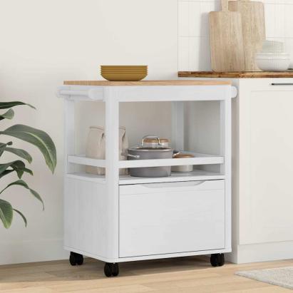 Troler de Bucătărie FLORO Alb 72,5 x 45 x 80 cm GartenMobel Dekor