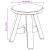 Taburet natural 22 x 22 x 24 cm Lemn de mahon GartenMobel Dekor