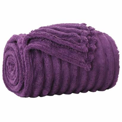 Pături de aruncat 6 pcs Violet 200 x 150 cm Molton GartenMobel Dekor