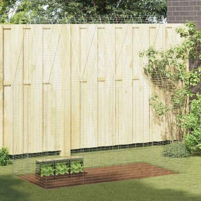 Custodie pentru iepuri Argintiu 400 x 100 x 210 cm GartenMobel Dekor