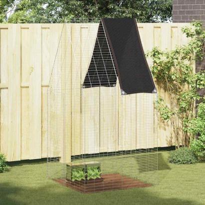 Custodie pentru iepuri Argintiu 100 x 100 x 210 cm GartenMobel Dekor