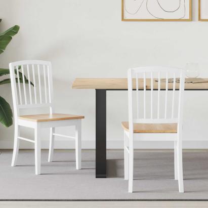 Scaune de dining 2 pcs Alb 50 x 52,5 x 91 cm GartenMobel Dekor
