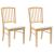 Scaune de dining 2 pcs natural 50 x 52,5 x 91 cm GartenMobel Dekor