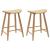 Scaune de dining 2 pcs natural 46 x 37 x 63 cm GartenMobel Dekor