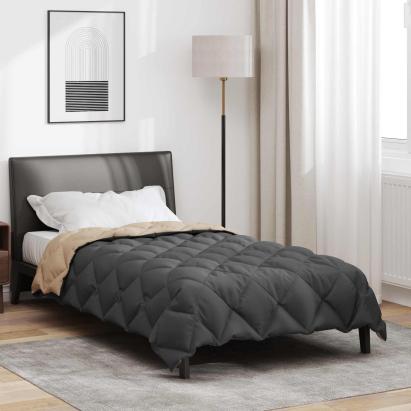 Duvet de iarnă Antracit și Taupe 220 x 140 cm Microfibră GartenMobel Dekor