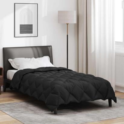 Duvet de iarnă Negru 220 x 135 cm Microfibră GartenMobel Dekor