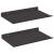 Raft de perete cu raft Pe perete 2 pcs Negru 80 x 9 x 2.5 cm GartenMobel Dekor
