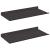 Raft de perete cu raft Pe perete 2 pcs Negru 40 x 18 x 2,5 cm GartenMobel Dekor