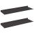 Raft de perete cu raft Pe perete 2 pcs Negru 60 x 18 x 2,5 cm GartenMobel Dekor
