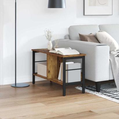 Raft pentru cărți Lemn Vechi 82 x 32 x 47 cm Lemn compozit GartenMobel Dekor