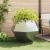 Jardinieră 2 pcs Argintiu 100 x 100 x 80 cm Oțel Galvanizat GartenMobel Dekor