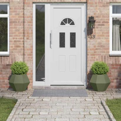 Jardinieră 2 pcs Verde măsliniu 50 x 50 x 40 cm Oțel GartenMobel Dekor