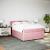 Pat box spring cu saltea, roz, 140x200 cm, catifea GartenMobel Dekor