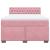 Pat box spring cu saltea, roz, 140x200 cm, catifea GartenMobel Dekor