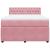 Pat box spring cu saltea, roz, 140x200 cm, catifea GartenMobel Dekor