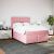 Pat box spring cu saltea, roz, 140x200 cm, catifea GartenMobel Dekor