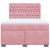 Pat box spring cu saltea, roz, 140x200 cm, catifea GartenMobel Dekor